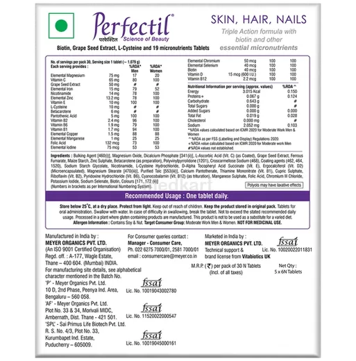 perfectil tablet 30's